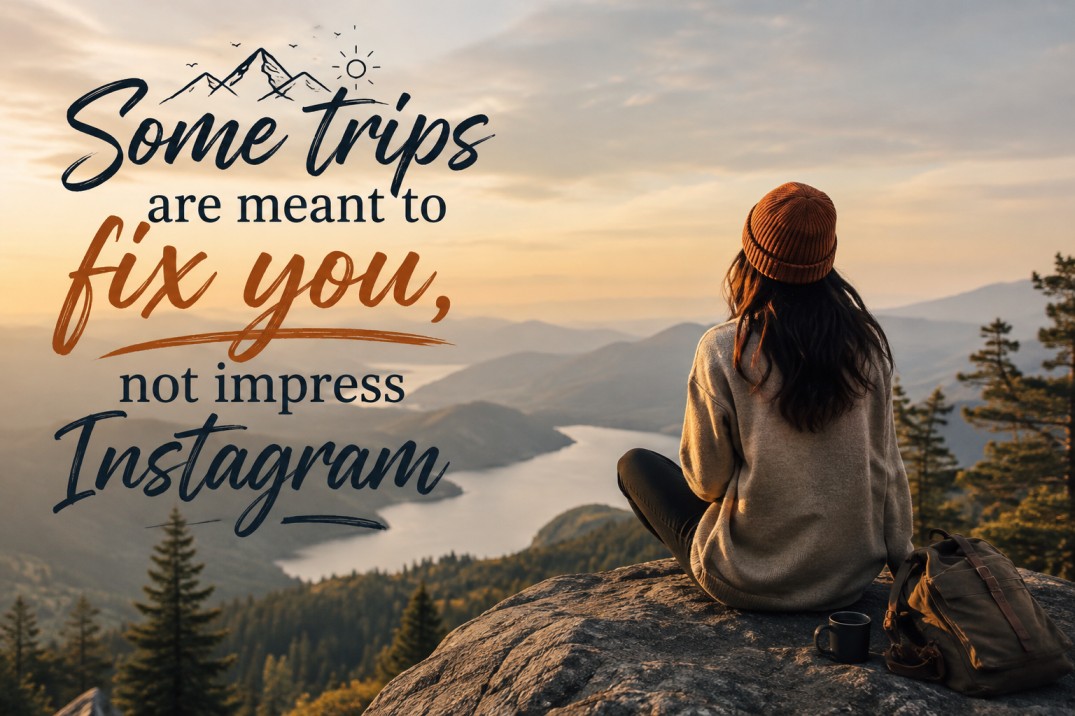 Some trips are meant to fix you, not impress Instagram